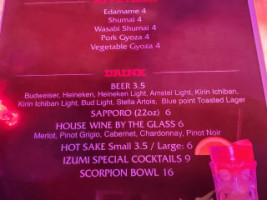 Izumi Sushi And Hibachi Steak House menu