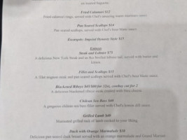 The Irwin Street Inn menu