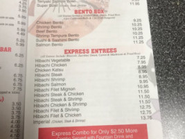 Ninja Express menu