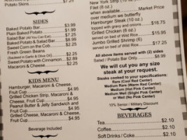 D&d Ribeye Steak House menu