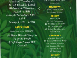 Enzian Theater menu