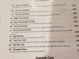 Taste Of Asia menu