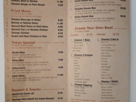 Ten Zen Asian Cuisine menu