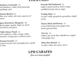 Landmark Public House Restaurant Bar Dorchester, Ma. menu