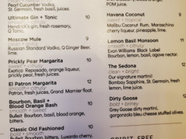 Sedona Taphouse menu