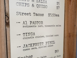 Taco Baby menu