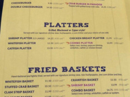 Shrimp Basket Perdido Key menu