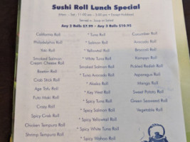 Open Sushi menu