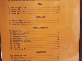 Leung's Chop Suey House menu