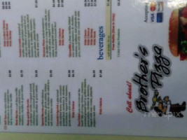 Brother's Pizza menu