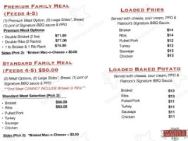 Flatrock Smokehouse Bbq Catering menu