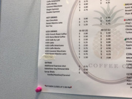 Kohii Coffee Co. menu