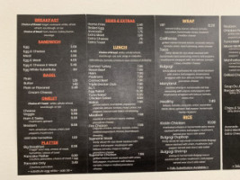 The Gallery Café menu