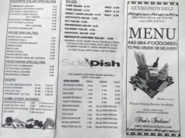 Guyreino's Deli Catering menu