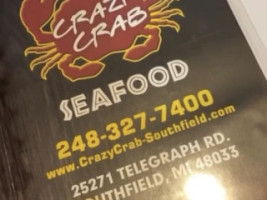 Crazy Crab menu