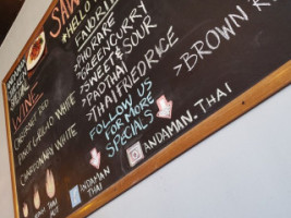 Andaman Thai menu