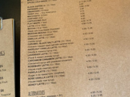 Jaunt Coffee Roasters menu