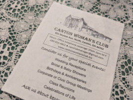 Canton Woman's Club food