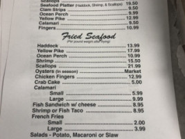 Kenmore Fish Market menu