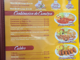 Mariscos La Lomita menu