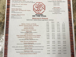 The Pizza Stop Pittsford menu