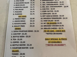 Highway 341 Cafe And Opera House menu