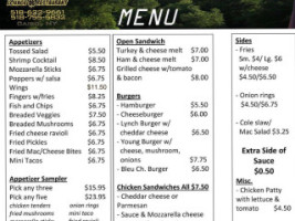 Lynch's Pot O' Gold menu