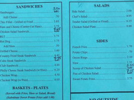 Mac's Grill menu