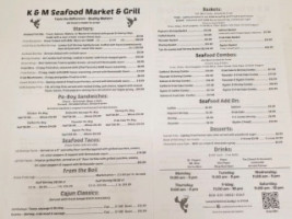 K M Seafood Market And Grill menu