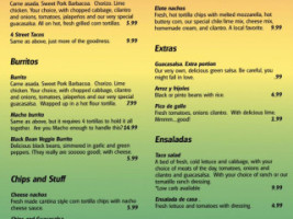 Stuft Eatery And Catering menu