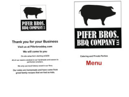 Pifer Bros. Bbq Company menu