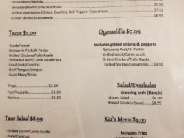 El Jefe menu