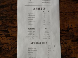 Roosevelt Coffeehouse At Olentangy River Brewing Company menu