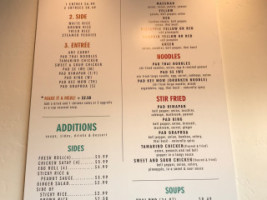 Spicy Thai Express menu