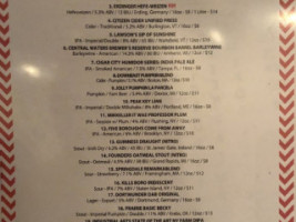 Clinton Hall 36 menu