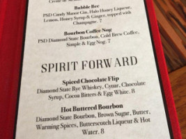 Painted Stave Distilling menu