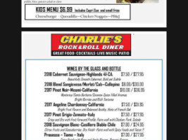 Rock&roll Diner menu