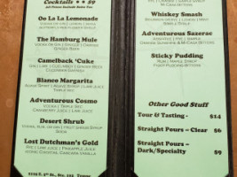 Adventurous Stills menu