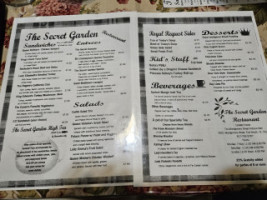 Secret Garden Tea Room menu