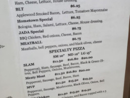 Bob's Hometown Pizza menu