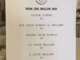 Hudson Valley Marshmallow Company menu