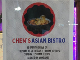 Chen's Asian Bistro menu