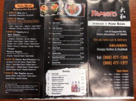 Yamato Hibachi Poke Bowl menu