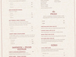 The Wing Kitchen menu