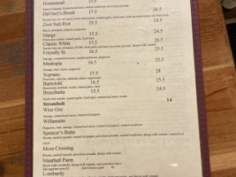 Bartolotti's Pizza Bistro menu