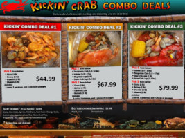 The Kickin' Crab menu