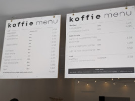 Koffie menu