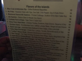 Leeward Bowl menu