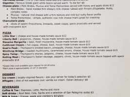 Woodstone Pizzeria menu