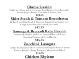 Bruno's Pizza And Pasta menu